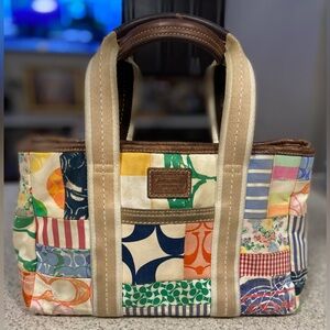 COACH Multi Pattern Patchwork Handbag